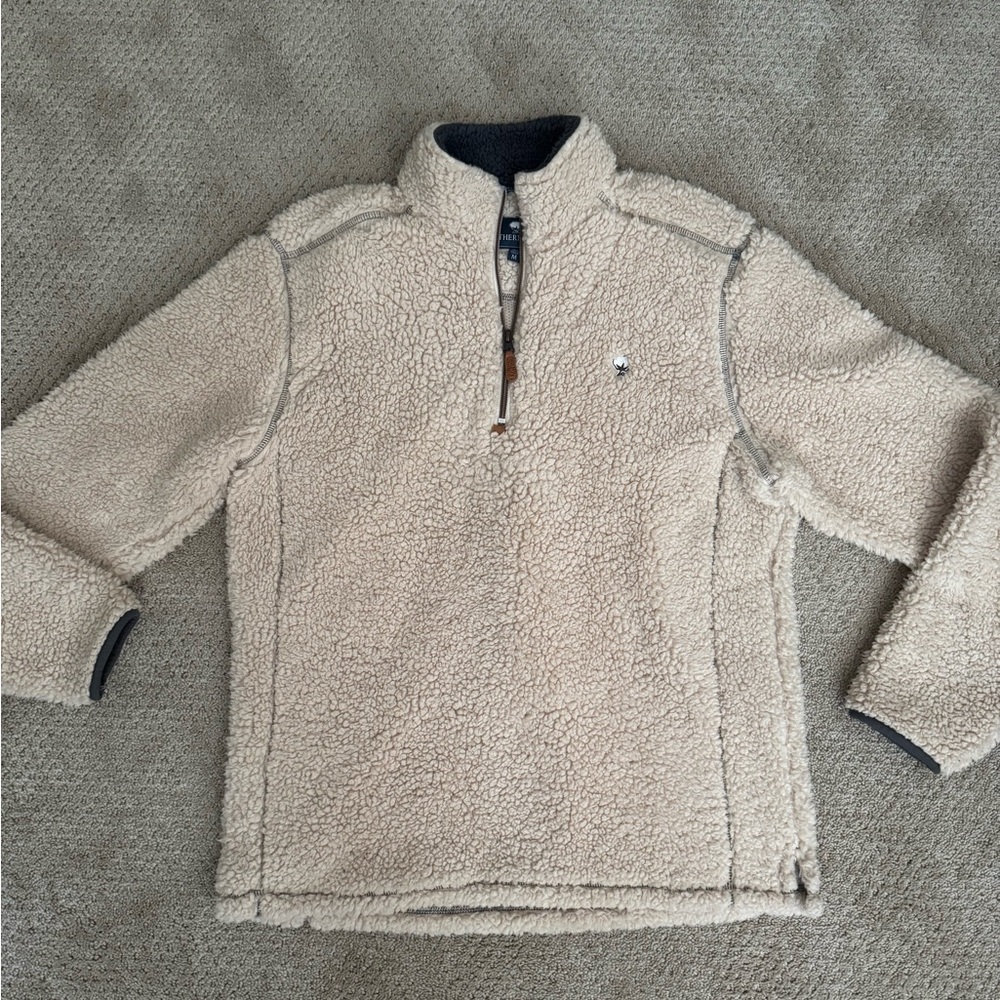 Men's Cream Sherpa Sweater Southern Shirt